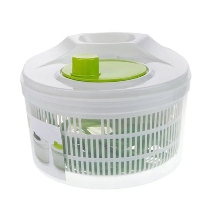 Salad Spinner & Lettuce Dryer – Quick Leafy Vegetable Washer, Strainer & Crisper Kitchen Tool