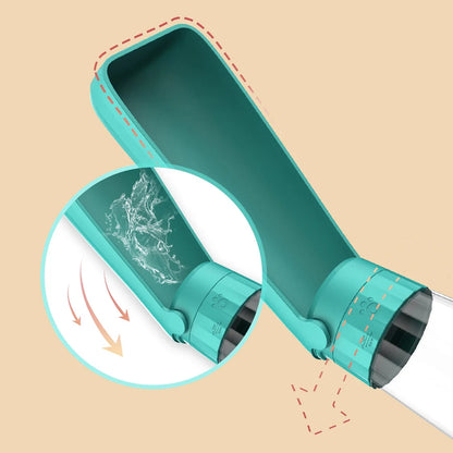 Outdoor Portable Dog Water Bottle – 550ml Leak-Proof Foldable Pet Drinking Bowl for Small, Medium & Large Dogs & Cats