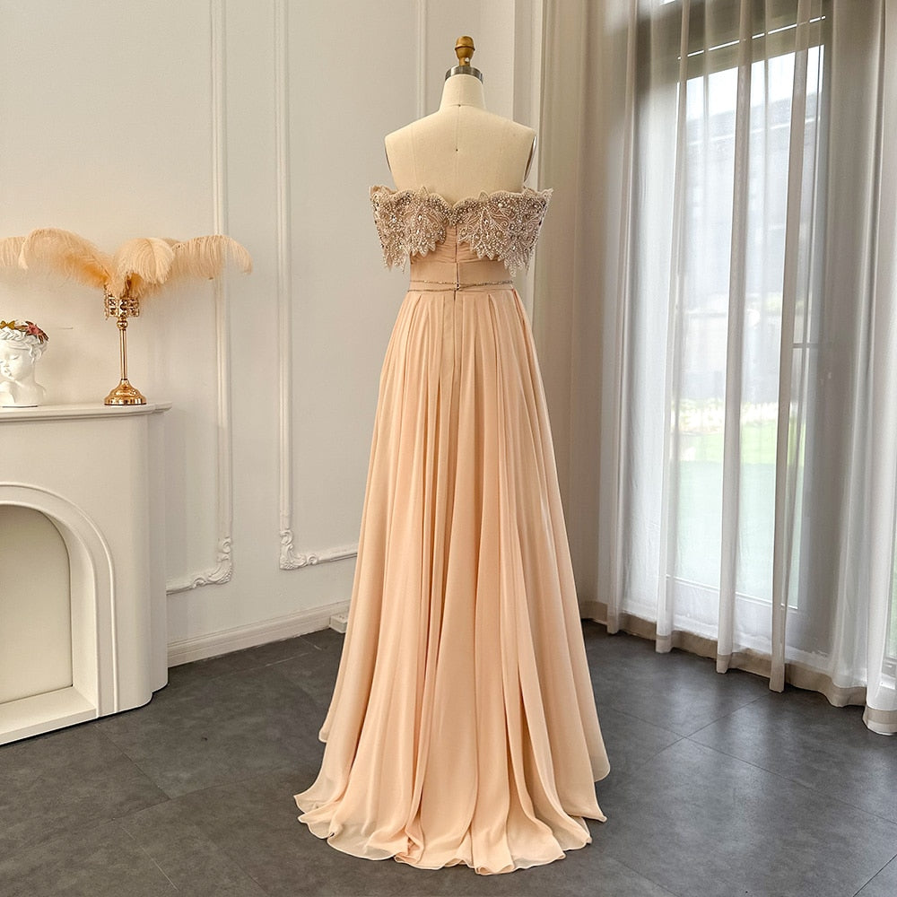 beading evening dress