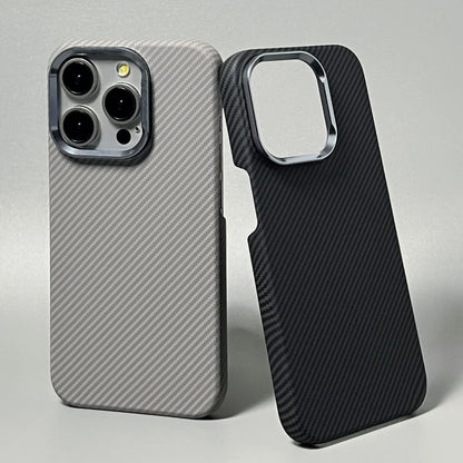 Luxury Carbon Fiber Slim Case for iPhone – Ultra-Thin Hard PC Cover with Alloy Lens Protection | Shockproof & Anti-Fingerprint