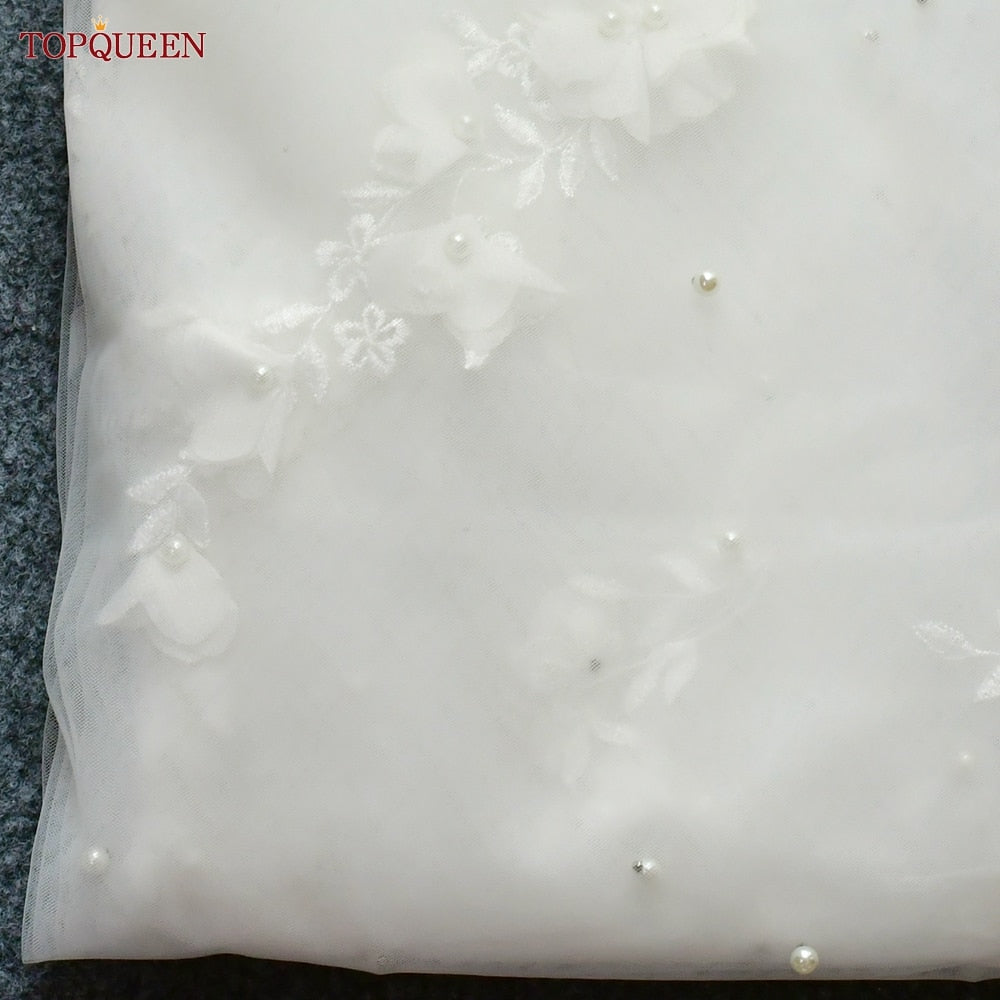 Elegance Wedding Veil with 3D Flowers Bridal Veil