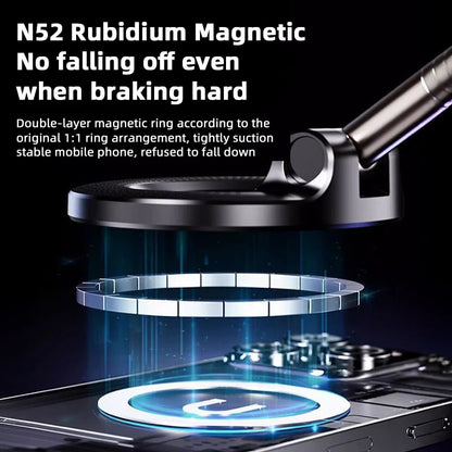 Magnetic Phone Holder – 360° Rotating Car & Desk Mount with N52 Magnet & Vacuum Suction – Universal Phone Holder for Car, Office, Home