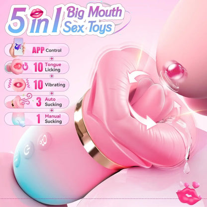 Waterproof rose vibrator clitoral stimulator with soft silicone mouth