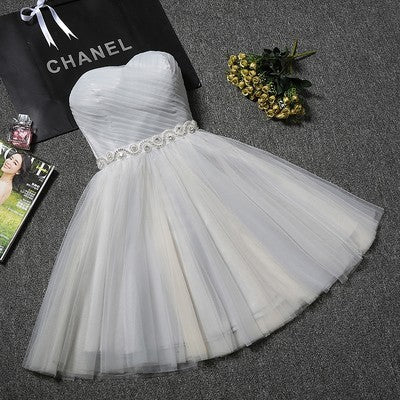 Women Evening Dress Sleeveless Off the Shoulder Sweetheart Beaded Sashes Prom Dress