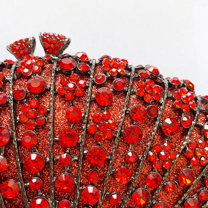 Luxury Red Rhinestone Diamond Wedding Evening Clutch Bag