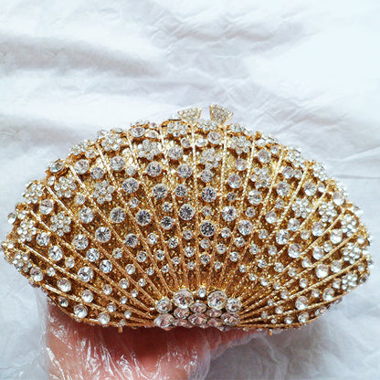 Luxury Red Rhinestone Diamond Wedding Evening Clutch Bag