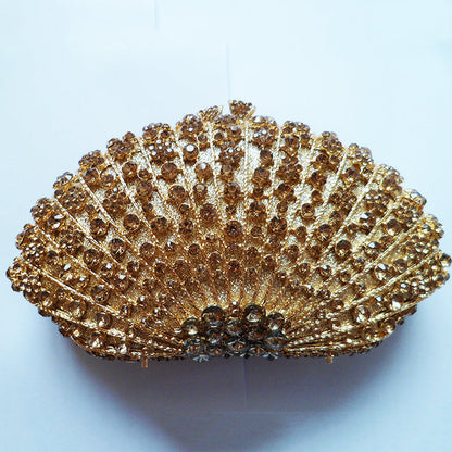 Luxury Red Rhinestone Diamond Wedding Evening Clutch Bag