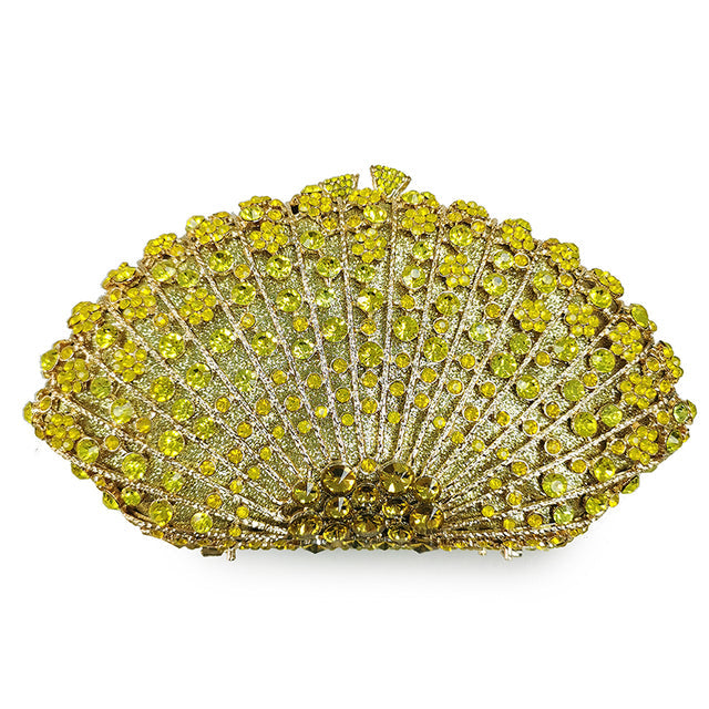 Luxury Red Rhinestone Diamond Wedding Evening Clutch Bag