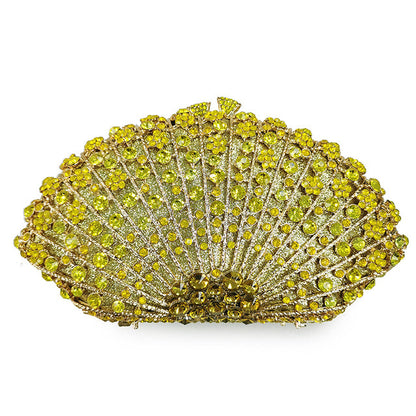 Luxury Red Rhinestone Diamond Wedding Evening Clutch Bag