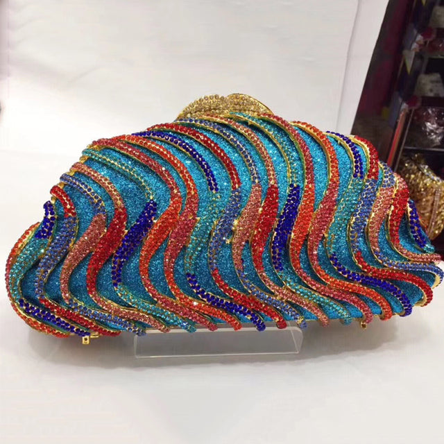 Women Rhinestone Wedding Bridal Purse