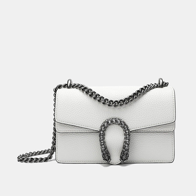 New Designer Small Square Leather Crossbody Bag