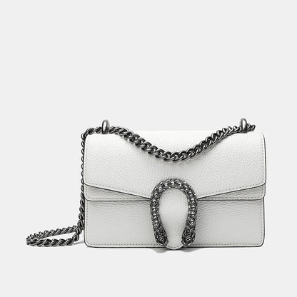 New Designer Small Square Leather Crossbody Bag