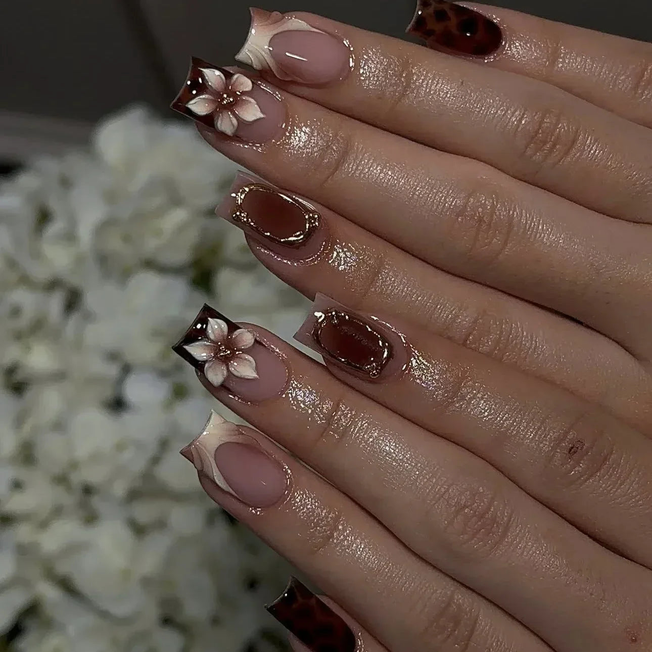 square press on nails