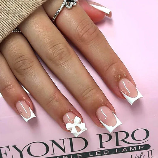 white french press on nails